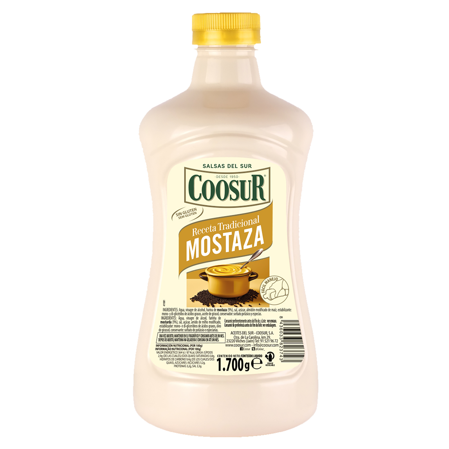 Mostaza 1700 gramos Coosur